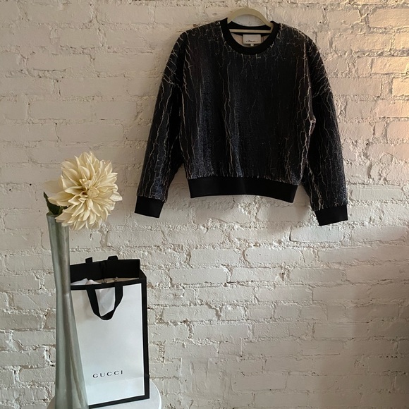 3.1 Phillip Lim Distressed Crew Neck Sweatshirt - Picture 1 of 4